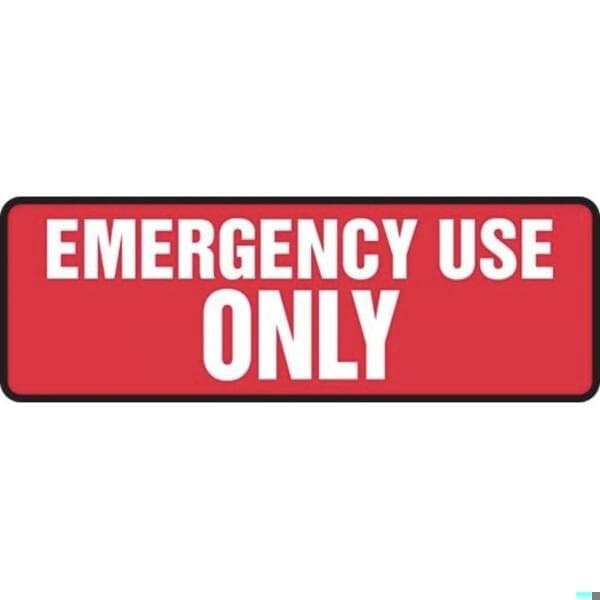 Accuform ELECTRICAL SIGN EMERGENCY USE ONLY MELC540XL MELC540XL - main